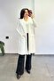 Nubuck Fabric Long Vest with Fur Inside Pocket Detail - 2