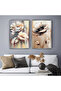 MARVELOUS HOME | CREAM-WHITE FLOWER COMBO | TEMPERED FRAMED GLASS TABLE 2-PIECE VERTICAL
