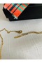 Non Tarnish Steel Fine Chain Stone Detailed Compass Necklace - 4