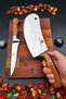 Set of 2 Wooden Meat Bread Stripping Slicer Onion Pita Chef Knife Kitchen Pita Onion Pizza Cutter Cleaver