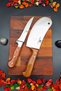 Set of 2 Wooden Meat Bread Stripping Slicer Onion Pita Chef Knife Kitchen Pita Onion Pizza Cutter Cleaver - 4