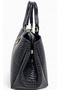 Black Patent Leather Drop Patterned Tote Hand and Shoulder Women's Bag with Three Separate Zipper Compartments - 3