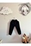 Girls Boys High Waist Organic Cotton Elastic Inside Raster Winter Sweatpants - 3