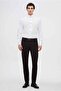 Ds Groom Slim Fit White Plain Cotton Satin Double Cuff Ankle Collar Tuxedo Shirt - 5