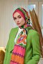مجموعة Summer Sparkle Collection شال ناعم أخضر زمردي برتقالي 3045-03