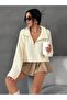 Women's Oversize Zippered Crop Knitwear Sweater Daily Use Seasonal - 4