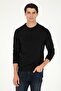 Erkek Bisklet  Yaka Basıc Sweatshirt