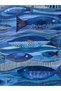 Sun Collection Blue Fishes Patterned Woven Backing Modern Decorative Rug sun14 - 5