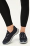 Navy Blue Ice Mesh Lightweight Flexible Women's Sports Shoes Flexible g - 2