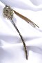 Stone Feather Model Fringed Casting Metal Bar Buckle Buckle