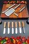 Wooden Kitchen Serving Rotating Roller Rolling Pin Cutting Board Mortar 10-Piece Dowry Set Special for Mother's Day - 4
