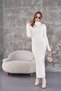 Corded Fabric Fisherman-Style Knit Dress - 2