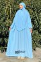 Asil Ferace Sufle Veil Set Baby Blue