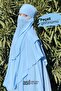 Asil Ferace Sufle Veil Set Baby Blue - 5