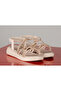 Beige Women's Cross Stone Sandals - 2