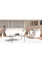 White PU Leatherette Single Seater Sofa, Comfortable Living Room Furniture - 5