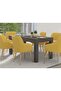 6-Seater Wooden Dining Table for Kitchen, 160cm, Anthracite Jura Slate Finish - 2