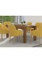 6-Seater Wooden Dining Table for Kitchen, 160cm, Dark Hunton Oak Finish - 2