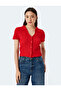 Buttoned Shirt Collar Textured Short Sleeve Blouse Wrinkle - 3