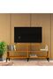 Modern TV Stand with 4 Open Shelves, Monitor and TV Stand for Home and Office- Light Walnut - 6