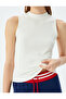 Slim Fit Stand Collar Sleeveless Basic Tanktop - 5