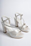 Women's Single Stone Pearl Platform Heeled Shoes