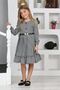 My Little Girl's Belted Skirt Pleated Girl's Houndstooth Pattern Dress - Blackwhite - 7