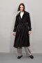 Trenchcoat aus Kunstleder mit normaler Passform