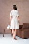 Short Sleeve Straight Chiffon Dress - 8