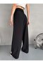 Women's Loose Wide Leg Palazzo Fabric Trousers - 4