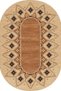 Sun Collection Oval Cotton Bohemian Jute Look Woven Base Modern Decorative Carpet 1737