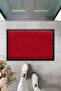 1Modern Red Dehumidifying Mat, Dust Catching Doormat, Outdoor Front Door Mat 40X60Cm