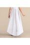 White Elegant Long Asymmetrical Girls' Dress Birthday Prom Graduation Dress - 2