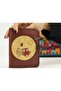 Owl Figured Small Wallet Ethnic Bohemian Retro Style - Claret Red