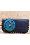 Crow Figured Large Wallet Ethnic Bohemian Retro Vintage Style - Anthracite
