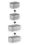 4-piece gray home sweet home Printed under base sweater quilt blanket clothes garment bin - 8