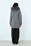 Mobile Fur Hooded Quilted Coat Gray - 4