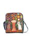 Large Postman Shoulder Bag with Vase and Cat Figure Ethnic Bohemian Style - Green - 3