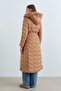 Hooded Goose down - Camel Coat - 4