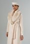 Angora Coat with Beige Fur Collar - 6