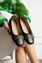 Orthopedic Women's Ballerina Chain Detailed Tan Color Light Sole Casual Shoes Stc1067