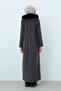 Full Length Zippered Basic Coat Smoked - 4
