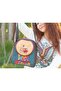 Small Postman Shoulder Bag with Owl Figure Ethnic Bohemian Style - Black - 5