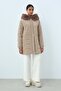 Beijing Mobile Fur Hooded Quilted Coat - 2