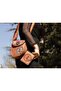 Cadi Figured Designed Cross Knitted Shoulder Bag and Wallet Combination - Tan - 5