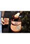 Cadi Figured Designed Cross Knitted Shoulder Bag and Wallet Combination - Tan - 2