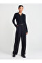 10686 Stand Collar Snap Fastener Sweater-Black - 4