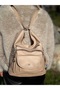 Mink Soft Leather Women's Arm Shoulder Crossbody and Backpack - 4