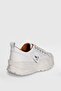 Genuine Leather High-Top Lace-Up Women's Sneakers, White - 2