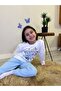Children's Kuromi Patterned Pajamas Set Comfortable and Cotton Pajamas Set with Six Ribbed Printed Top - 5